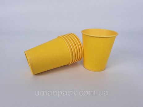 Стаканчики для кофе 300 мл "ЖЕЛТЫЙ" Маэстро (50 шт)