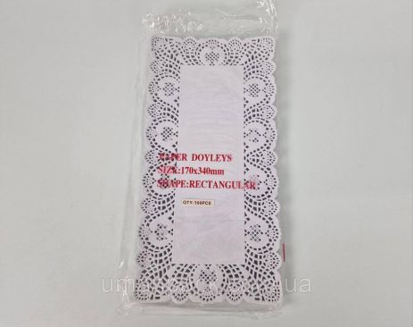 Прямокутна відкрита серветка 17*34 (100pcs) (1 упаковка)