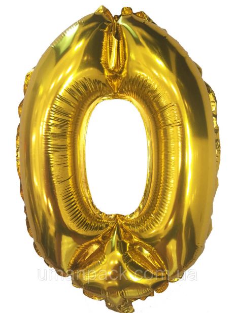 Повітряна Куля Фольгована цифра "0" , 100 см в упаковці (1 пачка)
