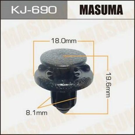 Пістон кріплення бампера Honda/Lexus/Mitsubishi/Nissan/Suzuki/Тойота, MASUMA (KJ-690) (0155309611)