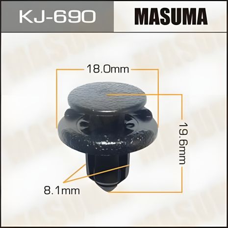 Пістон кріплення бампера Honda/Lexus/Mitsubishi/Nissan/Suzuki/Тойота, MASUMA (KJ-690) (0155309611) Пістон кріплення бампера Honda/Lexus/Mitsubishi/Nissan/Suzuki/Тойота, MASUMA (KJ-690) (0155309611)