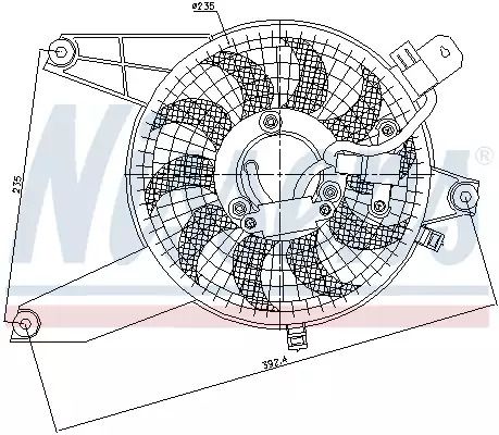 Вентилятор охолодження радіатора HYUNDAI TERRACAN, NISSENS (85370)