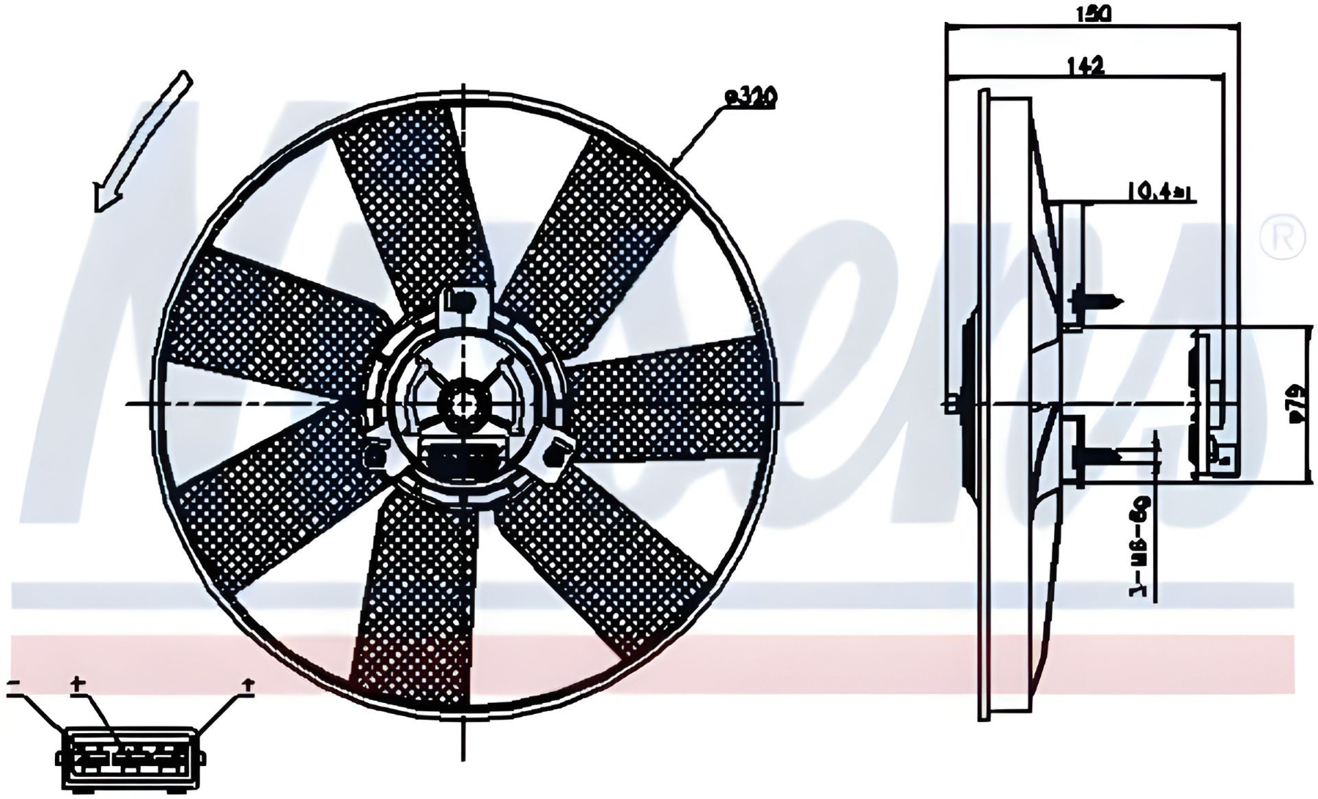 Охолоджуючий вентилятор радіатора VW GOLF, VW VENTO, VW POLO, NISSENS (85538) Охолоджуючий вентилятор радіатора VW GOLF, VW VENTO, VW POLO, NISSENS (85538)