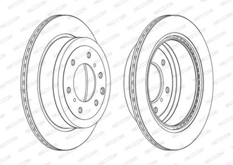 Диск тормозной MITSUBISHI PAJERO, FERODO (DDF1965C)