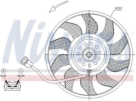 Вентилятор радіатора охолодження для VW TRANSPORTER, NISSENS (85618) Вентилятор радіатора охолодження для VW TRANSPORTER, NISSENS (85618)