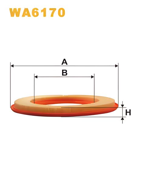 Воздушный фильтр MERCEDES-BENZ 190, производитель WIX FILTERS, модель WA6170
