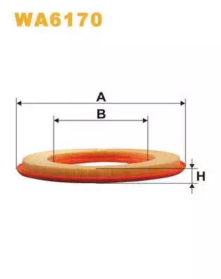Фильтр воздушный MERCEDES-BENZ 190, WIX FILTERS (WA6170)
