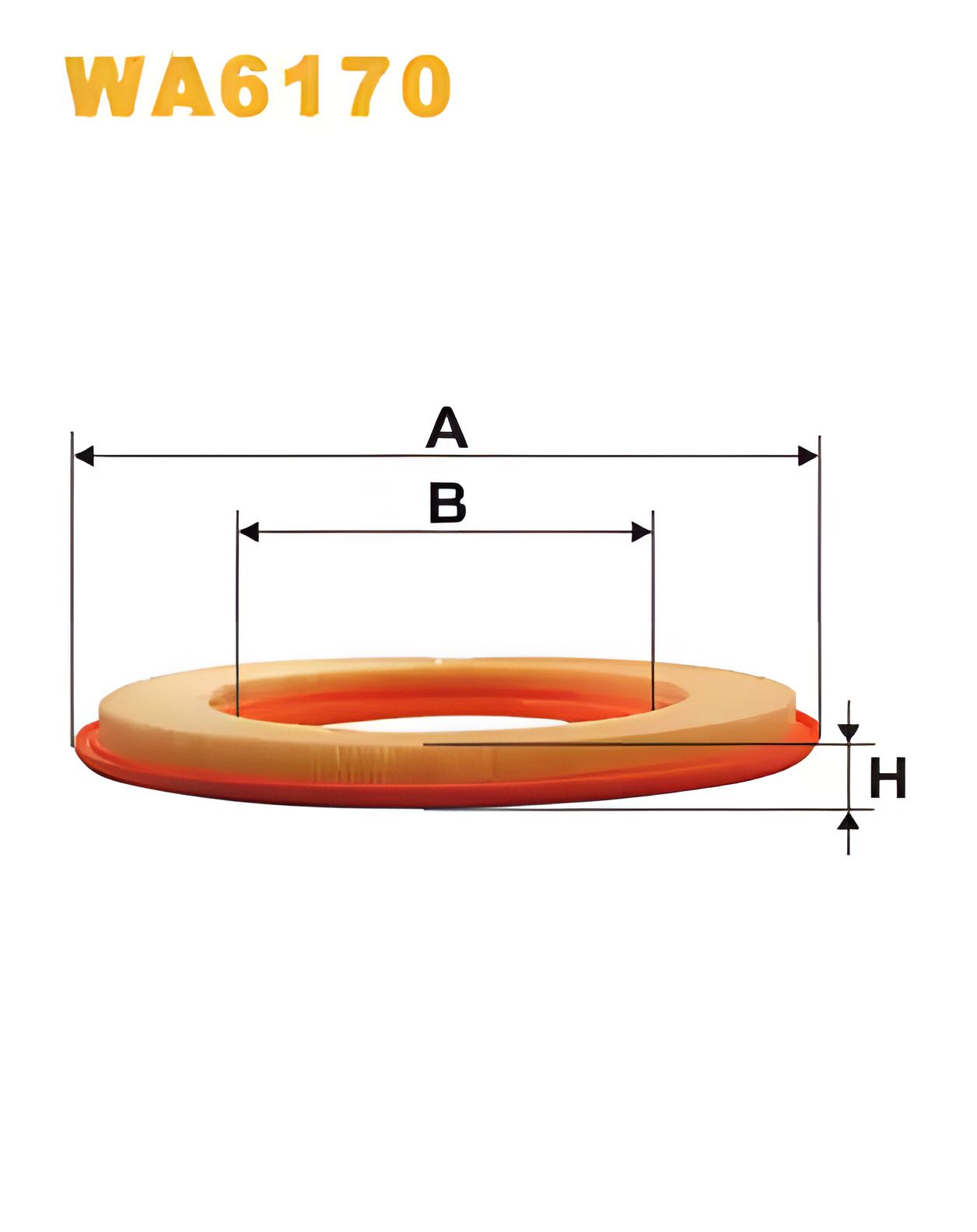 Воздушный фильтр MERCEDES-BENZ 190, производитель WIX FILTERS, модель WA6170 Воздушный фильтр MERCEDES-BENZ 190, производитель WIX FILTERS, модель WA6170