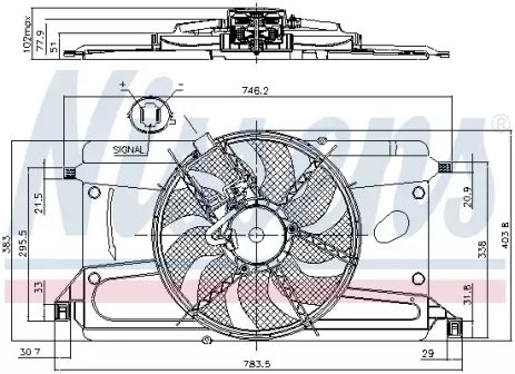 Ford Focus, Ford C-Max, Nissens (85697) FEN FAN