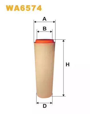 Фильтр воздушный MITSUBISHI PAJERO, LAND ROVER, ALPINA D10, WIX FILTERS (WA6574)