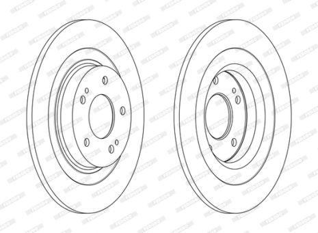 Диск тормозной PEUGEOT 4008, CITROËN C4, MITSUBISHI OUTLANDER, FERODO (DDF2652C)