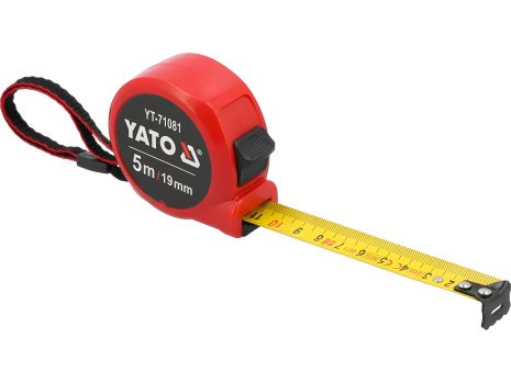 Рулетка вимірювальна: L= 5 м x16 мм, [12/120] Yato YT-71081