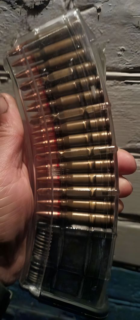 Магазин прозорий на 30 патронів для АК-74 кал. 5,45x39 (полімер) Магазин прозорий на 30 патронів для АК-74 кал. 5,45x39 (полімер)