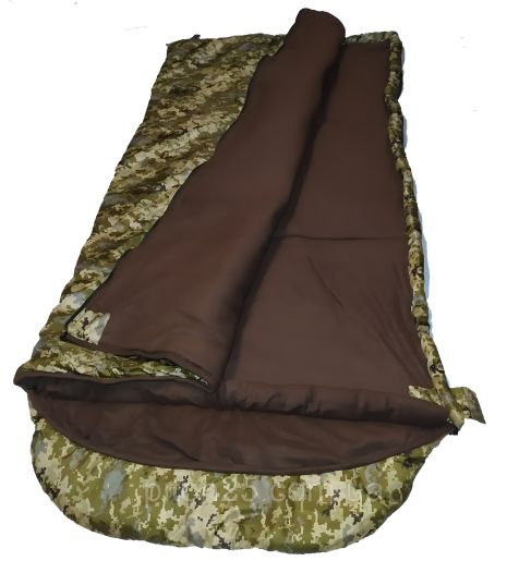 Широкий зимний тёплый армейский спальный мешок