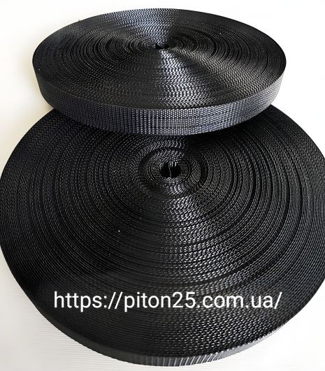 Полиэстеровая лента текстильная СТ-28 темно-серая, графит