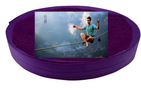 Слеклайн стропа 25 м стрічка для балансування 4т 50 мм