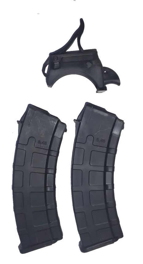 Комплект для АК74: два магазини чорного кольору та лоадер для швидкої зарядки