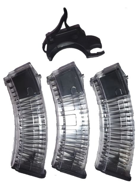 Прозорий магазин для АК74 3шт. та лоадер для швидкої зарядки