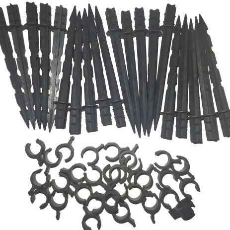 Комплект креплений 60 колышков и 60 клипс для парников и мини теплиц Комплект креплений 60 колышков и 60 клипс для парников и мини теплиц
