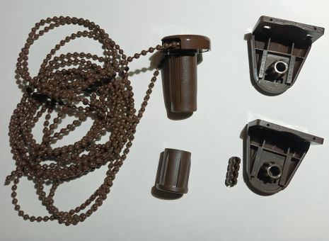 Ланцюговий механізм для ролет коричневий 17мм