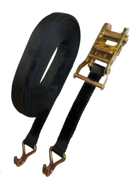Ремень стяжной с крюками и трещоткой, длина 4м, ширина 25мм Ремень стяжной с крюками и трещоткой, длина 4м, ширина 25мм
