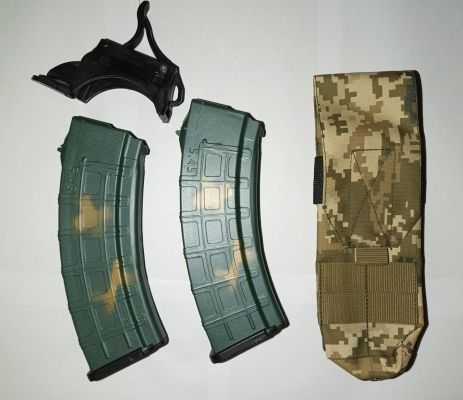 Комполект два магазини АК74 комуфляж, підсумок та лоадер
