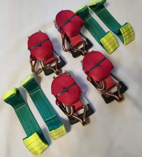 Автовозные ремни, набор эвакуаторщика для фиксации ТС на платформе