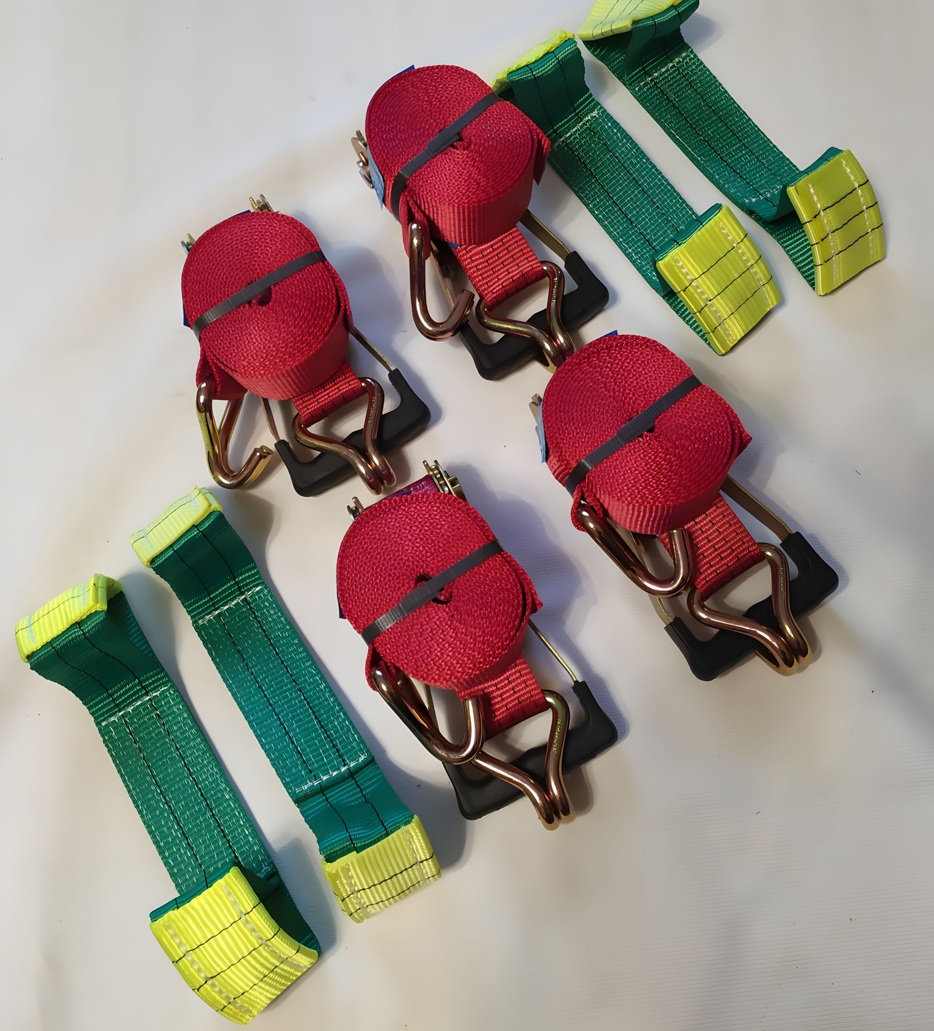 Автовозные ремни, набор эвакуаторщика для фиксации ТС на платформе Автовозные ремни, набор эвакуаторщика для фиксации ТС на платформе