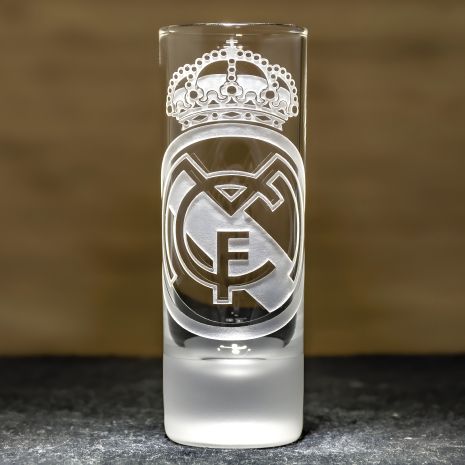 Рюмка 50 мл з гравіюванням ФК Реал Мадрід, глянцева, в подарунковій коробці Рюмка 50 мл з гравіюванням ФК Реал Мадрід, глянцева, в подарунковій коробці