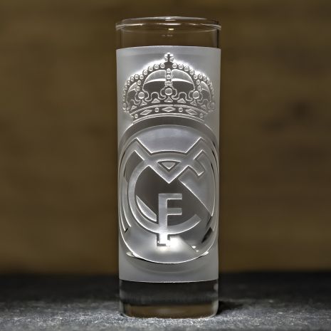 Рюмка з гравіюванням ФК Реал Мадрід матова FC Real Madrid 50 мл в подарунковій коробці Рюмка з гравіюванням ФК Реал Мадрід матова FC Real Madrid 50 мл в подарунковій коробці
