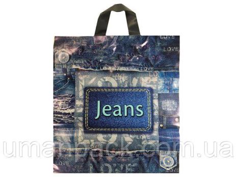 Пакет з петлею CF P "Jeans Love" (38x42) 90 МК DPA (50 шт.)