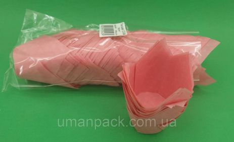 Тарталетки бумажные для кексов ТЛ-160"Тюльпан Розовый" (50*65/90) (100шт) (1 уп.)