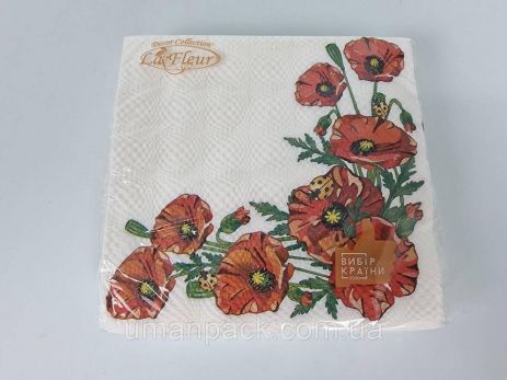 Двоє -шлеєва квіткова серветка (ZZHZ, 16pcs) La Fleur Mappy Field 398 (1 упаковка)