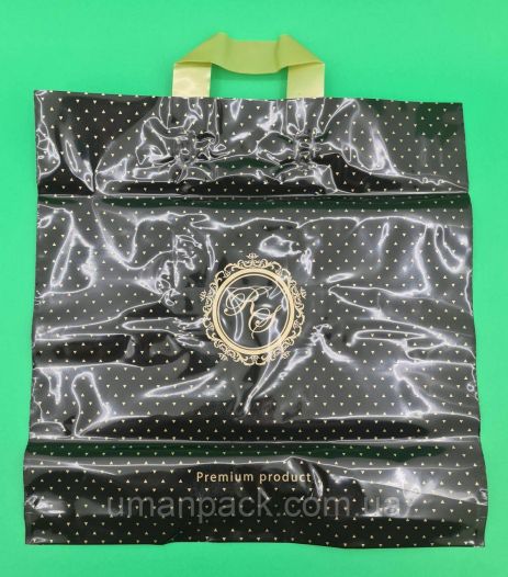 Пакет з петлею 40*40 Lilia Premium Black (25 шт.)