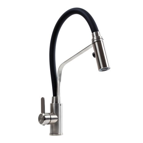Кухонный смеситель гибкий с держателем VALESO KN36 черный