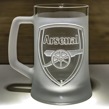 Пивной бокал с гравировкой логотипа ФК Арсенал Arsenal FC Пивной бокал с гравировкой логотипа ФК Арсенал Arsenal FC