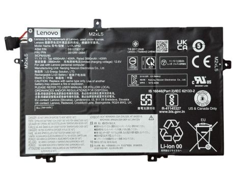 Батарея для ноутбука Lenovo ThinkPad L480 L490 L580 L590 E485 E490 E585 E590 L14 Gen 2 L15 Gen 2 L17L3P52