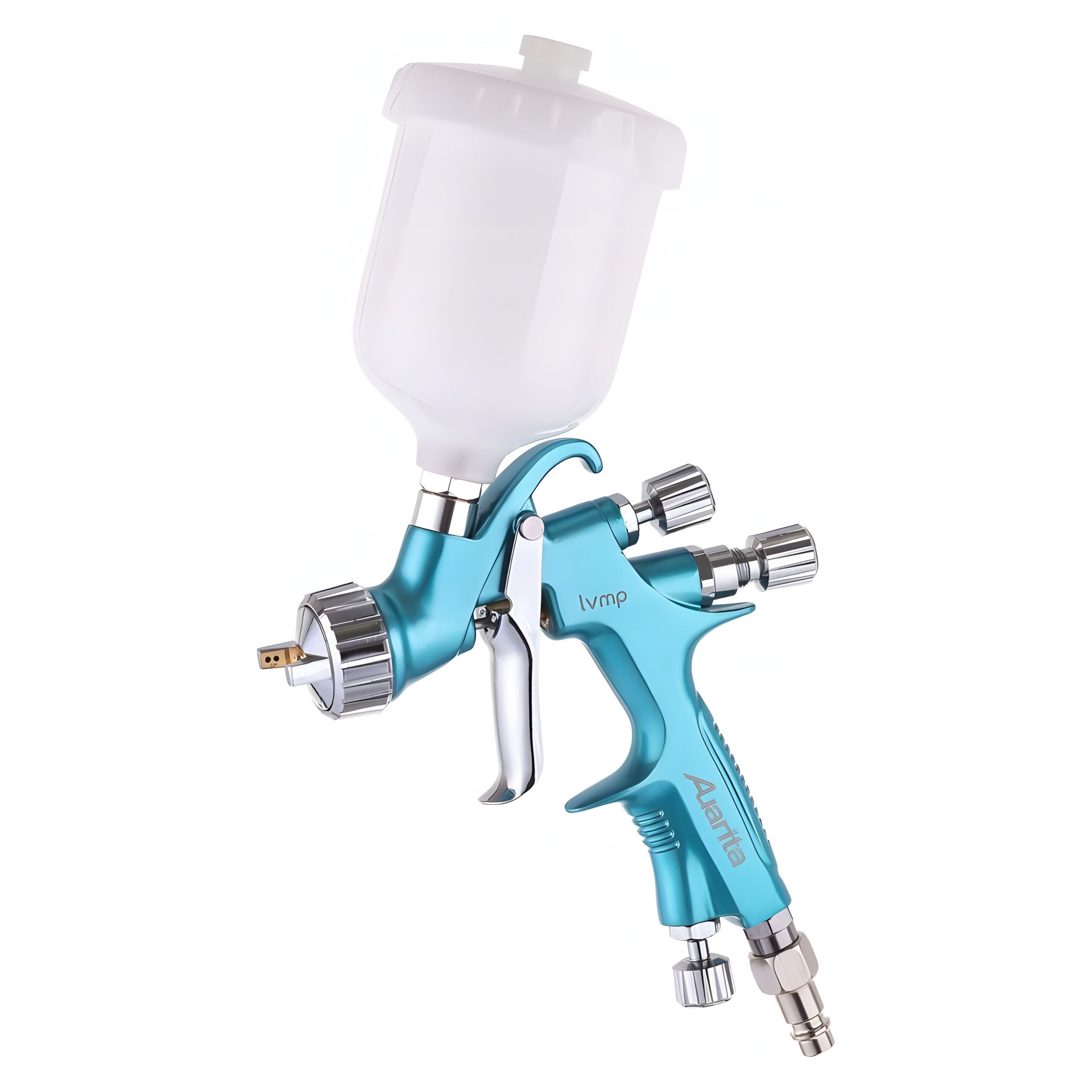 Пневматичний краскопульт для фарбування авто з верхнім пластиковим бачком 250мл, форсунка 1,0мм AUARITA Пневматичний краскопульт для фарбування авто з верхнім пластиковим бачком 250мл, форсунка 1,0мм AUARITA