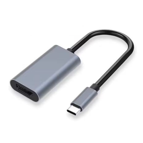 Адаптер Type-C (M) до HDMI (F) 4K 30 Гц 20 см сіро-чорний