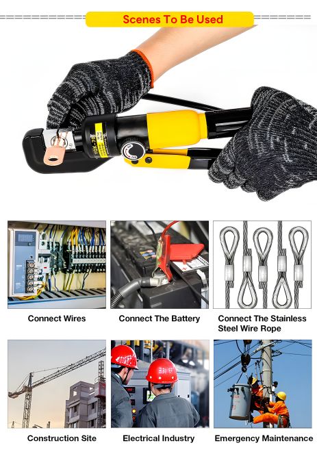 Гидравлические клещи для обжима проводов 4-70мм Гидравлические клещи для обжима проводов 4-70мм