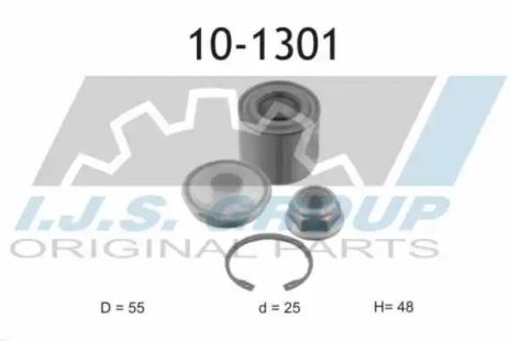 Комплект подшипника ступицы колеса RENAULT MEGANE, RENAULT FLUENCE, RENAULT GRAND, IJS GROUP (101301)