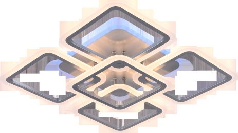 Світлодіодна люстра V LI8822-4+1 MATT SILVER RGB