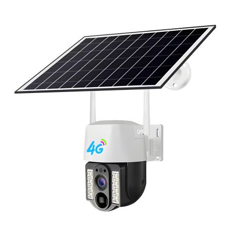 Видеокамера автономная уличная 4G, поворотная PTZ с солнечной панелью Nectronix VC3-G, V380 pro