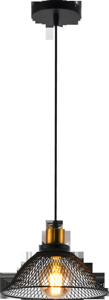 Люстра підвісна IS XA3281-1 BK+Золотий Бронз