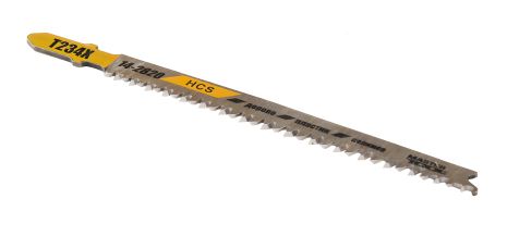 Пиляльне полотно для лобзика T234X PROGRESSOR 5 шт дерево/пластик чистий прямий різ 8-12TPI/116 мм MASTERTOOL 14-2820