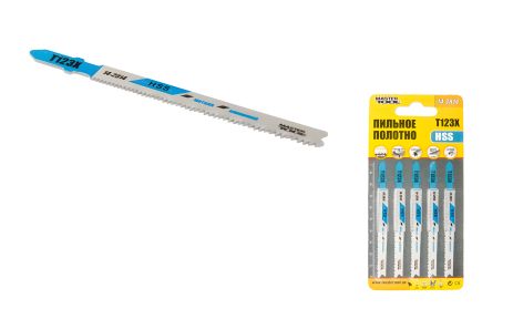 Пиляльне полотно для лобзика T123X PROGRESSOR 5 шт, MASTERTOOL 14-2814
