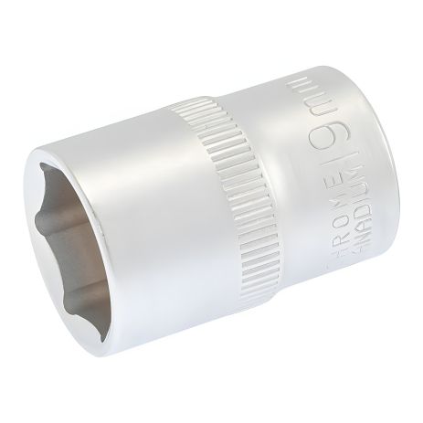 Головка торцевая 6-гранная ½" 19 мм L 40 мм CrV MASTERTOOL 78-0019