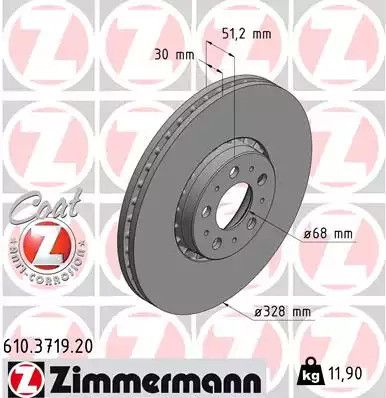 Brake Volvo XC90, Zimmermann (610371920)