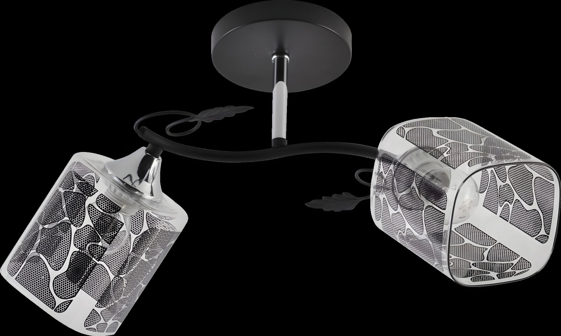 Декоративная люстра v xa1519b/2 bk+cr Декоративная люстра v xa1519b/2 bk+cr