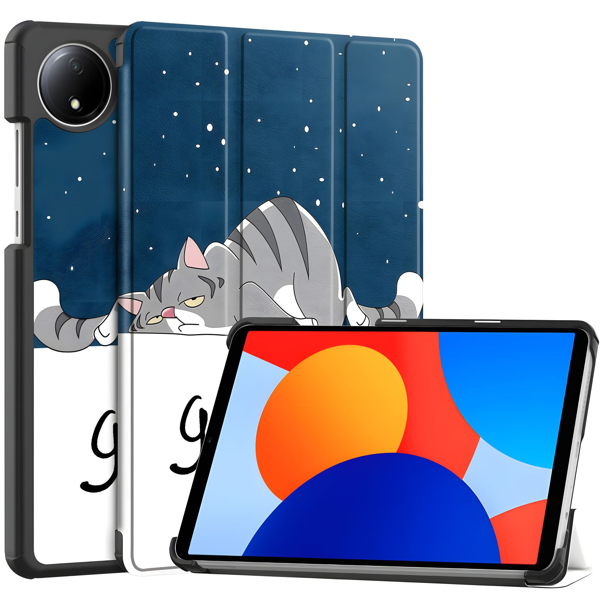 Чехол HardPrinted с рисунком для Xiaomi Redmi Pad SE 8.7 Спящий Кот Чехол HardPrinted с рисунком для Xiaomi Redmi Pad SE 8.7 Спящий Кот